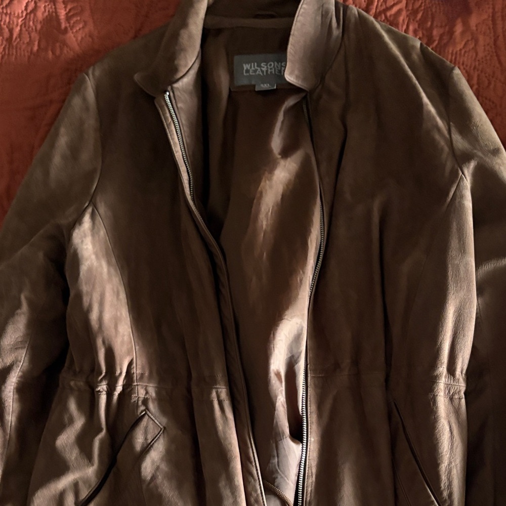 Wilsons Leather Dark Brown Bomber Jacket